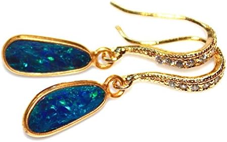Australian Lightning Ridge Opal Earrings