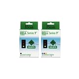 Remanufactured Combo 2-Pak for Dell - 1 Black  1 Color - by Abacus24-7