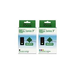 Remanufactured Combo 2-Pak for Dell - 1 Black & 1 Color - by Abacus24-7