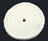 8 Premium 50 Ply Buffing Wheel, White Soft Cotton, 5/8