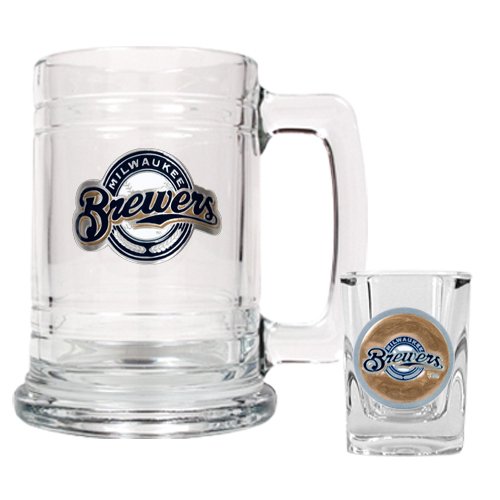 Milwaukee Brewers Beer Mug And Shot Glass Boilermaker Set