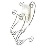 Aquatico Scroll Base Fingertip Towel Stand, Chrome by AQUATICO