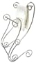 Aquatico Scroll Base Fingertip Towel Stand, Chrome