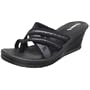 Skechers Women's Rumblers-Home Run Wedge Sandal,Pewter,7 M US