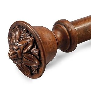 Set of Two Gemelina Lotus Finials - Chestnut - Frontgate