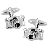 Mens Camera Metal Cufflink by Umo Lorenzo in Silver