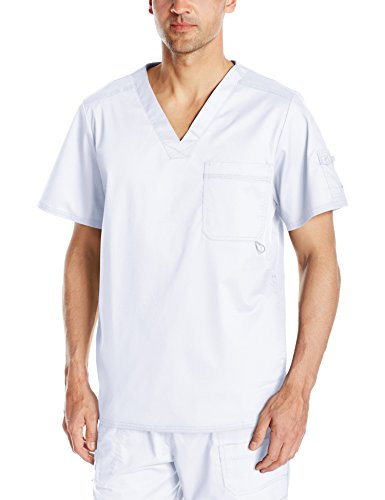 Dickies Men's Generation Flex Youtility Scrub Top, White, X-Large