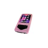 PINK Silicone Skin Case Cover for Samsung YP-Q1 MP3 Player 4GB, 8GB & 16GB + Screen Protector & Lanyard