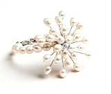 Image of Oi! Ladies B5191 White Fresh Water Pearl Flower Bracelet