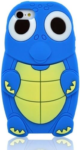 HJX Blue iPhone 5C New Cute 3D Cartoon Lovely Turtle Pattern Soft Silicone Case Protective Cover Skin for Apple iPhone 5C
