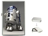 New Product New R2D2 Robot Star Wars Movie Flip Top Cigarette Lighter + free Case Box