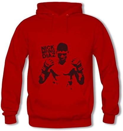 Suiyue Guan Mens Hoodies Nick Diaz Red Size XXXL