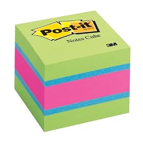 Post-it Notes, Original Cube, 2 Inches x 2 Inches, Sweat Pea Colors, 360 Sheets per Cube, One Cube per Pack (2051-SP-R)