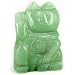 Money Talisman Green Aventurine Lucky Cat Gemstone Carving