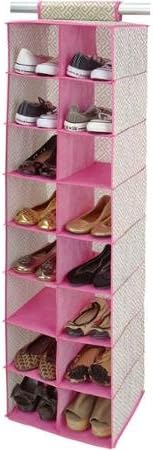 ClosetCandie Hot Pink 16-Pocket Shoe Organizer