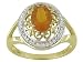 10KT .80CT FIRE OPAL WITH .15CTW DIAMOND RING