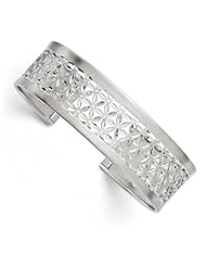 Leslies Sterling silver Diamond cut Slip on Bangle