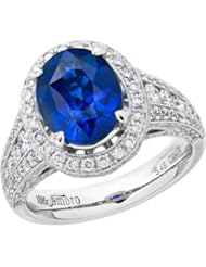 Sapphire and Diamond Ring in 18kt white gold