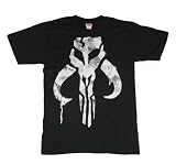 Star Wars: Boba Fett Mandalorian Mythosaur Skull Black T Shirt