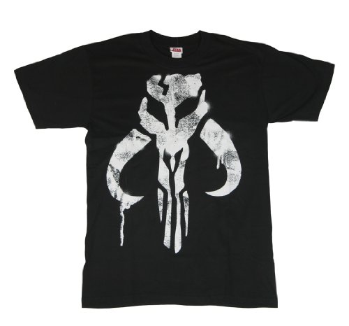  Star Wars: Boba Fett Mandalorian Mythosaur Skull Black T Shirt