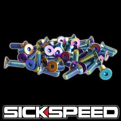 Neo Chrome Steering Wheel Screw 6Pc Bolt Kit For Nardi/Sparco/Omp/Momo P1 for GMC Acadia
