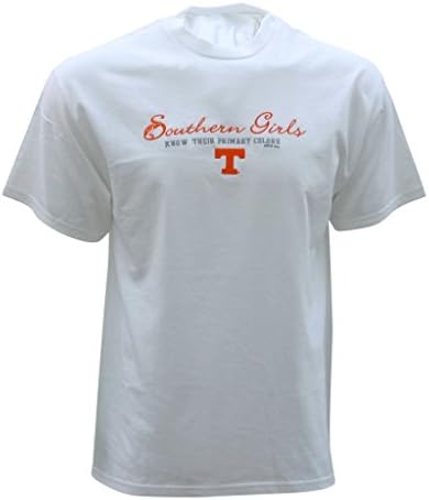 Grits Womens University of Tennessee Primary Colors T-Shirt Large White