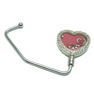 Glitter Heart Crystal Purse Hanger - Nice gift for Your Loved One