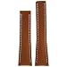 22 millimeter Leather Watch Strap for 20 millimeter Deployment Light Brown Tech Swiss