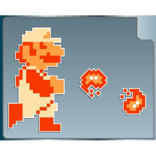 FIRE POWER MARIO and Fireballs 8 bit from Super Mario Bros