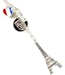 Paris Eiffel Tower 3d Statue with Paris Charm Necklace