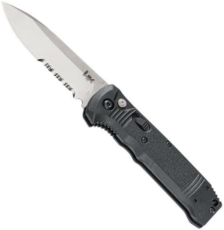HK Knives Patrol Folding Knife with Satin Serrated Drop-Point Blade