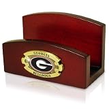 NCAA Georgia Bulldogs Wood Business Cardholder