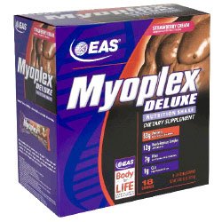 EAS Myoplex Deluxe Nutrition Shake, Strawberry Cream 18 - 3.4 oz (96 g) [3 lb 13 oz (1.73... by EAS, Inc.