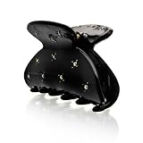 JLN Design Acrylic Crystal Clip - Scattered Rhinestones ( Medium ) Model No. F0588 ( Black )
