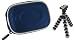 rooCASE 2n1 EVA Hard Shell (Dark Blue) Case with Memory Foam and Premium Tripod for JVC PICSIO GC-FM1BUS HD Camcorder Brilliant Blue