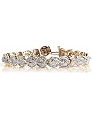 The Argent Collection Yellow Gold Plated Silver Cubic Zirconia Bracelet (2cttw)