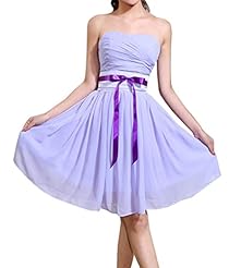 Strapless    Ball Gown Evening Dress/Homecoming Dress/Bridesmaid Dress/Prom Dress/Party Dress/Wedding Dress/Mini Dress  With a Bow(s)