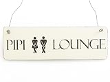 Produkt-Bild: Shabby Vintage Dekoschild WC T&uuml;rschild PIPI LOUNGE Toilette Schild Landhaus Impression