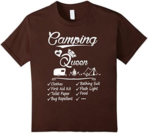 Kids Camping Queen Clothes First Aid Kit Toilet Paper Tshirt 4 Brown