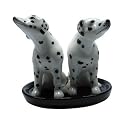 Salière et Poivrière -LES DALMATIENS -- -avec un plat noir
