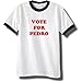 zerogravitee Vote for Pedro Short Sleeve Ringer T-Shirt - Medium White