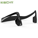 KSCAT Bone Conduction Earphone Headphone wiress V4.1 Sweatproof Bluetooth Earphones with Mic for Sports Running,Biking,Hiking,Riding a motorcycle NICE2 BLACK