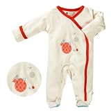 Baby Soy Illustrated Organic Footie, Deer (3-6M/Neutral Cream)