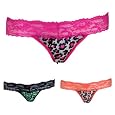 Rene Rofe Neon Lace & Animal Print Thong