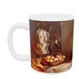 Still Life with Apples and Beethoven's Bust (oil on canvas) by Gail Schulman - Mug - Standard Size