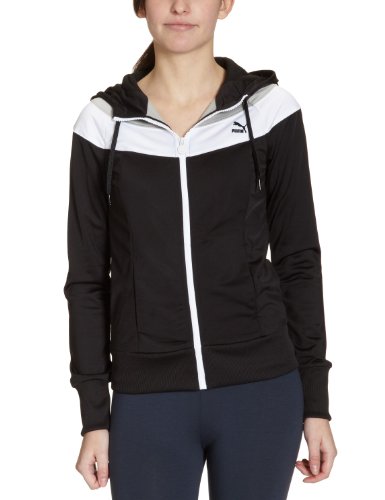 PUMA Damen Trackjacke Lifestyle Colorblock Hooded, black, S, 558324 01 Preisvergleich