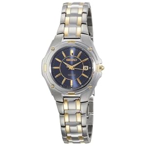 Seiko Women’s SXDB46 Two-Tone Blue Dial Dress Watch