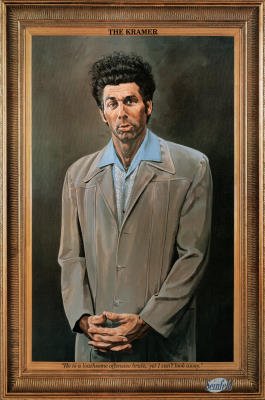 Professionally Framed Seinfeld (The Kramer Portrait) TV Poster Print - 24x36 with RichAndFramous Black Wood Frame