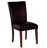 Review visiondecor Furniture  / Contemporary Black Leatherette Hampton Parson Dining Chair