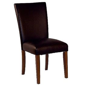 Contemporary Black Leatherette Hampton Parson Dining Chair